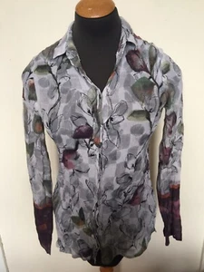 Ladies Summer Jigsaw Multicoloured Floral Blouse Top Size 8 - Picture 1 of 6