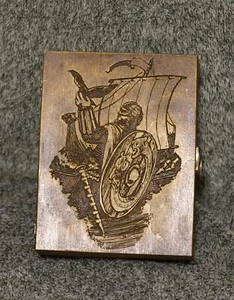 Viking  themed wooden jevelery box/casket- book-shaped - Picture 1 of 4