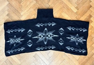 Vintage Ralph Lauren Aztec Cashmere Poncho Turtleneck Sweater XS/S - Picture 1 of 13