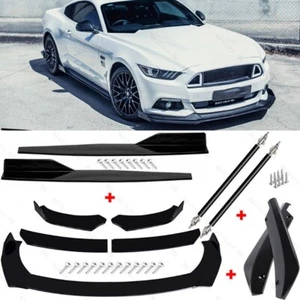 FALDA LATERAL PARA FORD MUSTANG GT PARACHOQUES DELANTERO LABIO BARBILLA ALERÓN LATERAL VARILLAS PUNTAL LABIO TRASERO - Imagen 1 de 13
