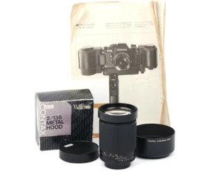 Prototipo Ex++ Contax Zeiss Planar 135 mm f/2 T* MMG con tapas + capucha - Imagen 1 de 12