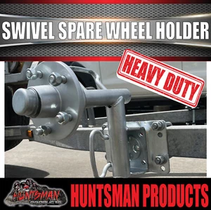 Boat Trailer Swivel Spare Wheel Holder Carrier Beach Launch + Hub SL Bearings - Picture 1 of 5