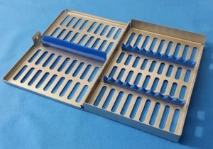 DENTAL SURGICAL AUTOCLAVE STERILIZATION CASSETTES RACKS BOX FOR 10 INSTRUMENTS - Picture 1 of 7