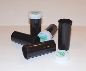 16 Dram RX Black Opaque Vials w/Child-Resistant Caps, Pharmacy Grade, 25 Pack - Picture 1 of 2