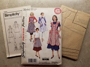 UNCUT Simplicity Pattern 3544 Misses Vintage Aprons 40s & 50s Reprint Size S-M-L - Picture 1 of 4