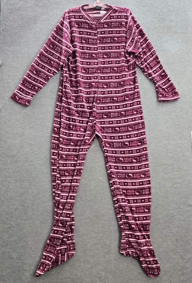 Ropa de dormir para mujer Hello Kitty XL rosa Fair Isle de una pieza con logotipo polar Foto 1 de 4