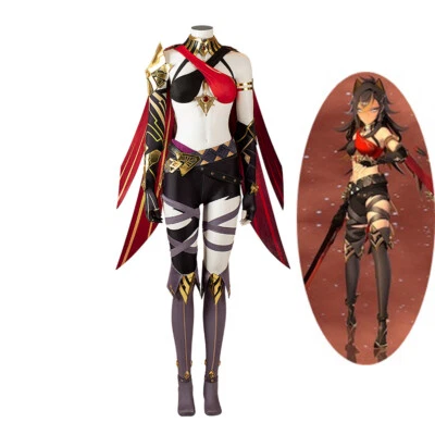 Disfraz de Genshin Impact Dehya traje con disfraces para mujer conjunto versión 1 Foto 1 de 4