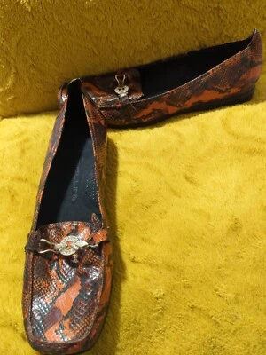 Bellini Abigail Women's Loafers Shoes Snakeskin Orange Size 11 W Slide On  - Image 1 of 4
