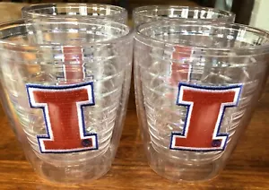 Set of 4 University of Illinois Fighting Illini 12oz Insulated Tervis Tumblers - Picture 1 of 8