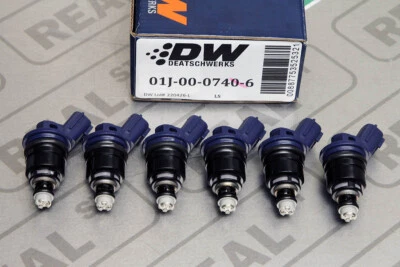 Juego de inyectores de alimentación lateral DeatschWerks 740cc para 300zx 90-96 Z32 VG30DE VG30DETT Foto 1 de 4