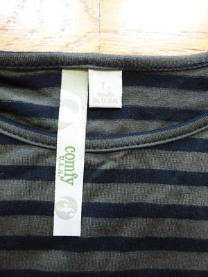 Women's Comfy U.S.A. Striped Top Blouse Shirt Size L - Image 1 of 4