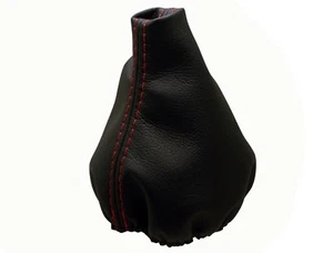 VOLKSWAGEN GOLF IV (1997-2006) Soufflet Levier De Vitesse Cuir - Couture Rouge - Picture 1 of 1