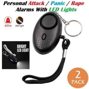 2 x Safety Security Alarm Panic Rape Attack 140db Keyring Personal safety Alarm - Picture 1 of 6