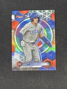2023 BOWMANS BEST MATT SHAW REFRACTOR TP-28 Top Prospect Matt Shaw Refractor - Picture 1 of 2