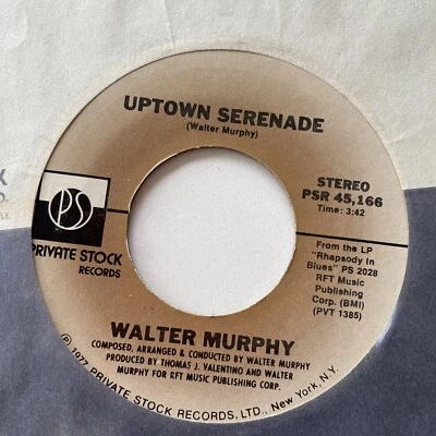 Walter Murphy 45 Single 7" - Could It Be The Music / Uptown Serenade  NM  NOS  - Image 1 of 3