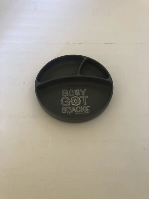 Bella Tunno Wonder Platte Silikon Saug grau "Baby Got Snacks" Baby Kleinkind - Bild 1 von 4