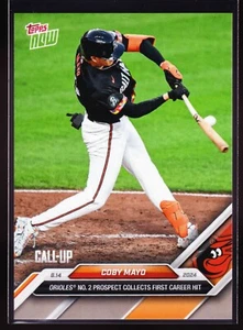 Coby Mayo Baltimore Orioles Rookie First MLB Hit 2024 MLB TOPPS NOW #554 RC - Picture 1 of 2