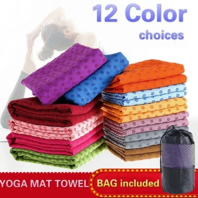 Pilates Yogamatte Handtuch Fitness Sport Workout Rutschfest Absorption Schwitz - Bild 1 von 4
