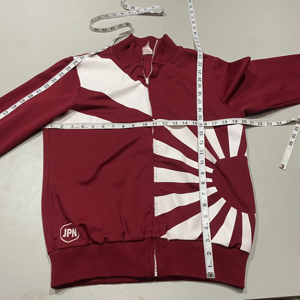 JAPÓN Chaqueta de Pista Cremallera Completa Rojo Carmesí Crema Blanco Personaje Héroe Para Hombres Talla: M Foto 1 de 4
