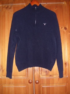 GANT Men's Fleece Dark Blue 1/4 Zip VGC! - Picture 1 of 6