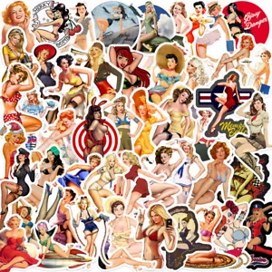 ⭐ 50 Stück Super Sexy New Pin Up Style Sexy Girls Style Stickerbomb Aufkleber - Bild 1 von 6