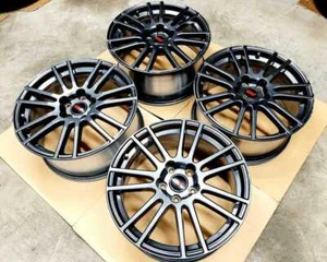 SUBARU IMPREZA ENKEI 5X114 ALLOY WHEELS RIMS 18"  ET55 GRB GVF WRX STI JDM 08-14 - Picture 1 of 11