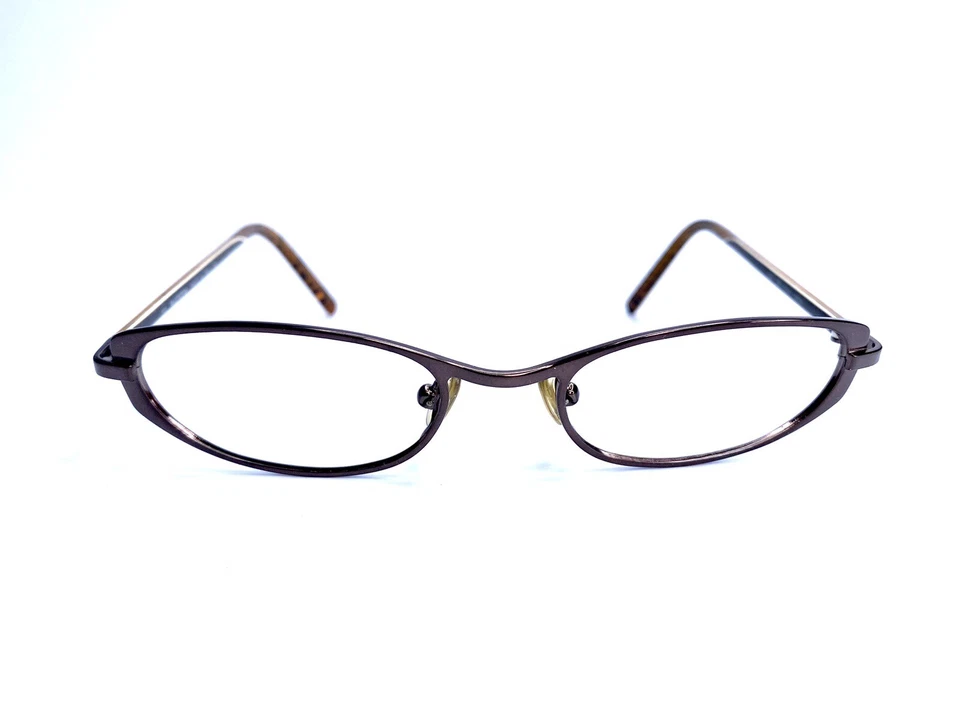 Valentino Brown Tortoise Oval Metal Frame Eyeglasses Italy 5254 007H 50 17 135 - Image 1 of 4