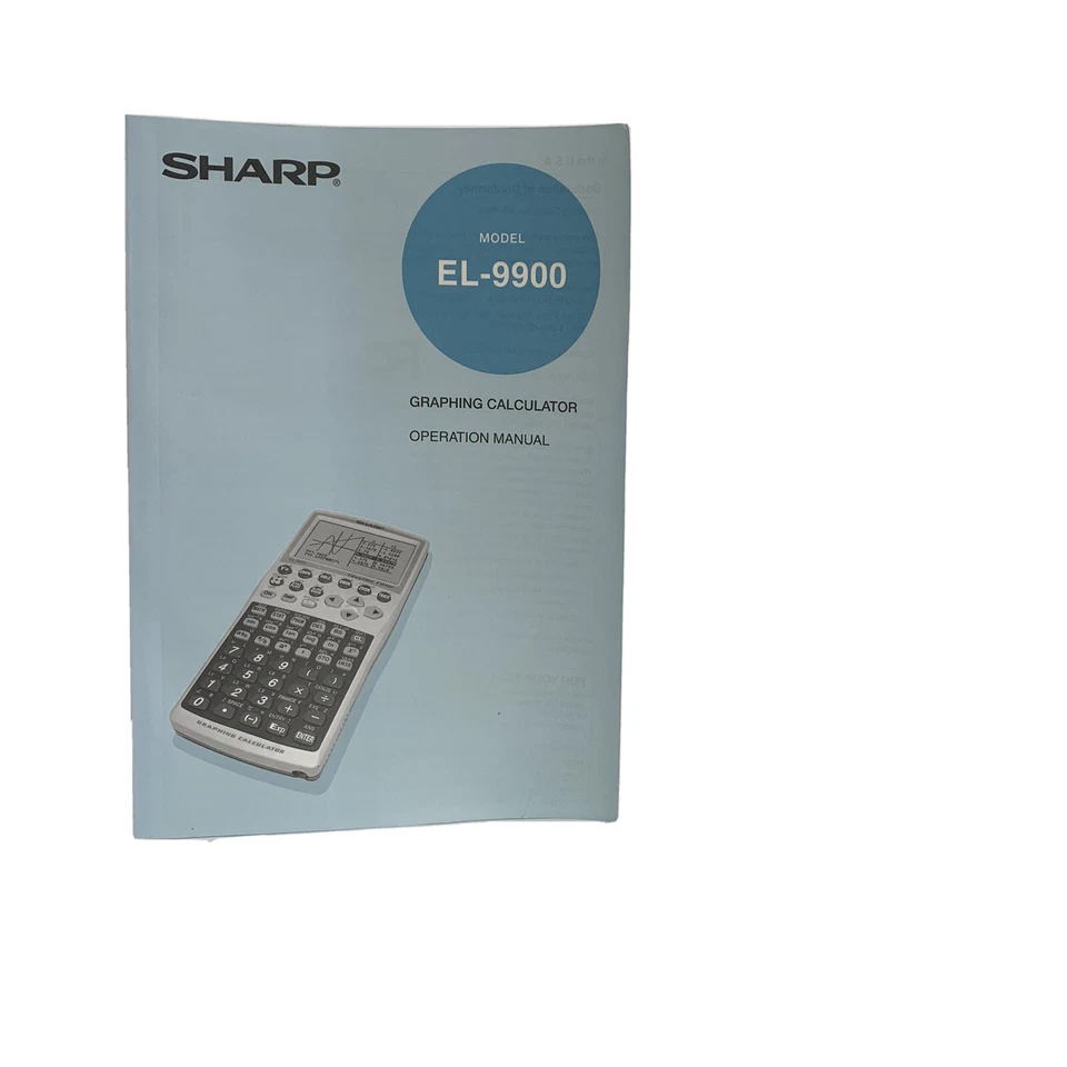 Sharp EL-9900 Calculator Manual Only For Graphing Calculator - Image 1 of 3