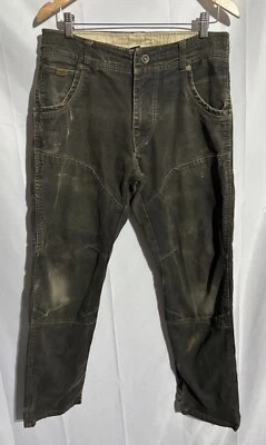 Kuhl Pants 33x32 Brown The Law Legendary Canvas Vintage Patina Dye Mens - Image 1 of 4