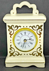 Avon Classic Carriage Clock Desk Vanity Mantle Porcelain Gold Trim