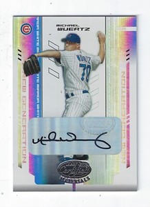 2004 Leaf Certified Materials Mirror Autograph Blue #282 Michael Wuertz NG/100