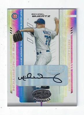 2004 Leaf Certified Materials Mirror Autograph Blue #282 Michael Wuertz NG/100 - Image 1 of 2