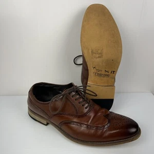 Stacy Adams Men's Wingtip Oxford Dress Shoes Burnished Leather 9.5 M 25064-221 - Picture 1 of 13