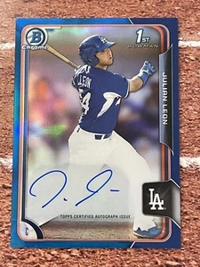 2015 Bowman Chrome Julian Leon 1st BLUE Auto #BCAP-JUL /150 - Dodgers - Picture 1 of 2