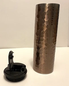 Starbucks Tumbler 16 fl oz Troy Hammered Rose Gold Copper Limited Edition 2012 - Picture 1 of 6