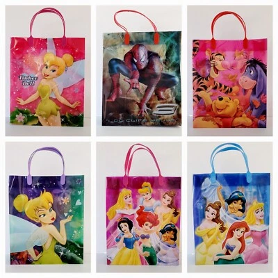 Large Party Tote Bag, Spiderman, Princes, Pooh, Thinker Bell, Reusable, Gift Bag - Image 1 of 4