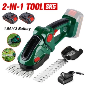 Electric Hedge Trimmer Cordless Power Hedge Trimmer with 2 Battery 1 Charger - Picture 1 of 17