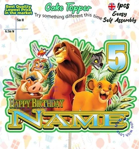 CakeTopper Compleanno Tema Re Leone Simba Bambini Ragazze Decorazione Torta Forniture Regno Unito - Foto 1 di 2