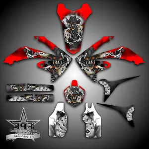 CALCOMANÍAS ENVOLVENTES GRÁFICOS HONDA 2010-13 CRF250 y 2009-2012 CRF CRF OUTLAW CRÁNEO - Imagen 1 de 3