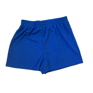Shein Gr. M (10/12) royalblaue gerippte Shorts elaszierter Bund - Bild 1 von 5