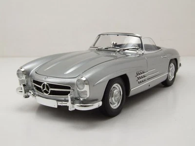 Mercedes 300 SL Roadster 1957 Argento Modellino 1:18 Minichamps - Immagine 1 di 4