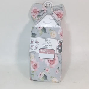 Toby Baby Halstuch Set 2-teilig Set Stirnband & Halstuch Blumenmuster Stillbezug Swaddle - Bild 1 von 7