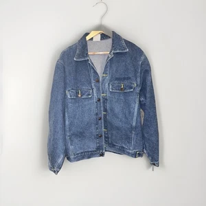 vintage chore/work wear - French postal workers authentic denim jacket VGC L/XL - Picture 1 of 17