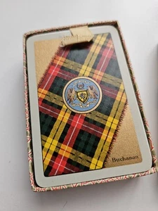 Buchanan Family Crest Tartan Playing Cards Full Pack Waddingtons Leeds Scottish - Picture 1 of 7