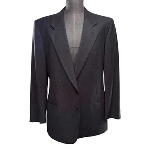 Giorgio Armani Le Collezioni Woll Blazer Herren Gr. US 42R Dunkelgrau Jacke Italy - Bild 1 von 9