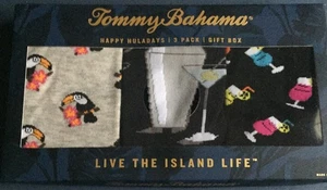 Tommy Bahama 3 Pares Calcetines Verde Caja de Regalo Talla Única Novedad Vive La Vida en la Isla - Imagen 1 de 3