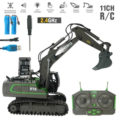 Ferngesteuerter Bagger Spielzeug für Kinder RC Bagger mit 680° Drehung Geschenk - Bild 1 von 4