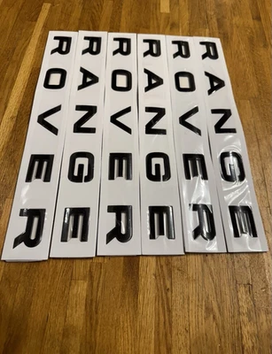 Range Rover GLOSSY BLACK Badge Bonnet Or Boot Front Or Rear Evoque Vogue Sport - Image 1 of 4