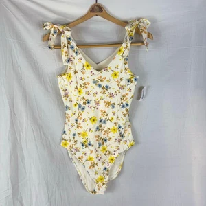 Nuevo con etiquetas Body Floral Azul Marino Antiguo Para Mujer Pequeño Blanco Amarillo Corbatas Sin Mangas 545916011 - Imagen 1 de 8