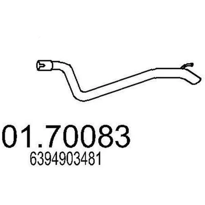 MTS Abgasrohr Auspuffrohr passend für MERCEDES-BENZ VITO Bus (W639) Hinten - Bild 1 von 4